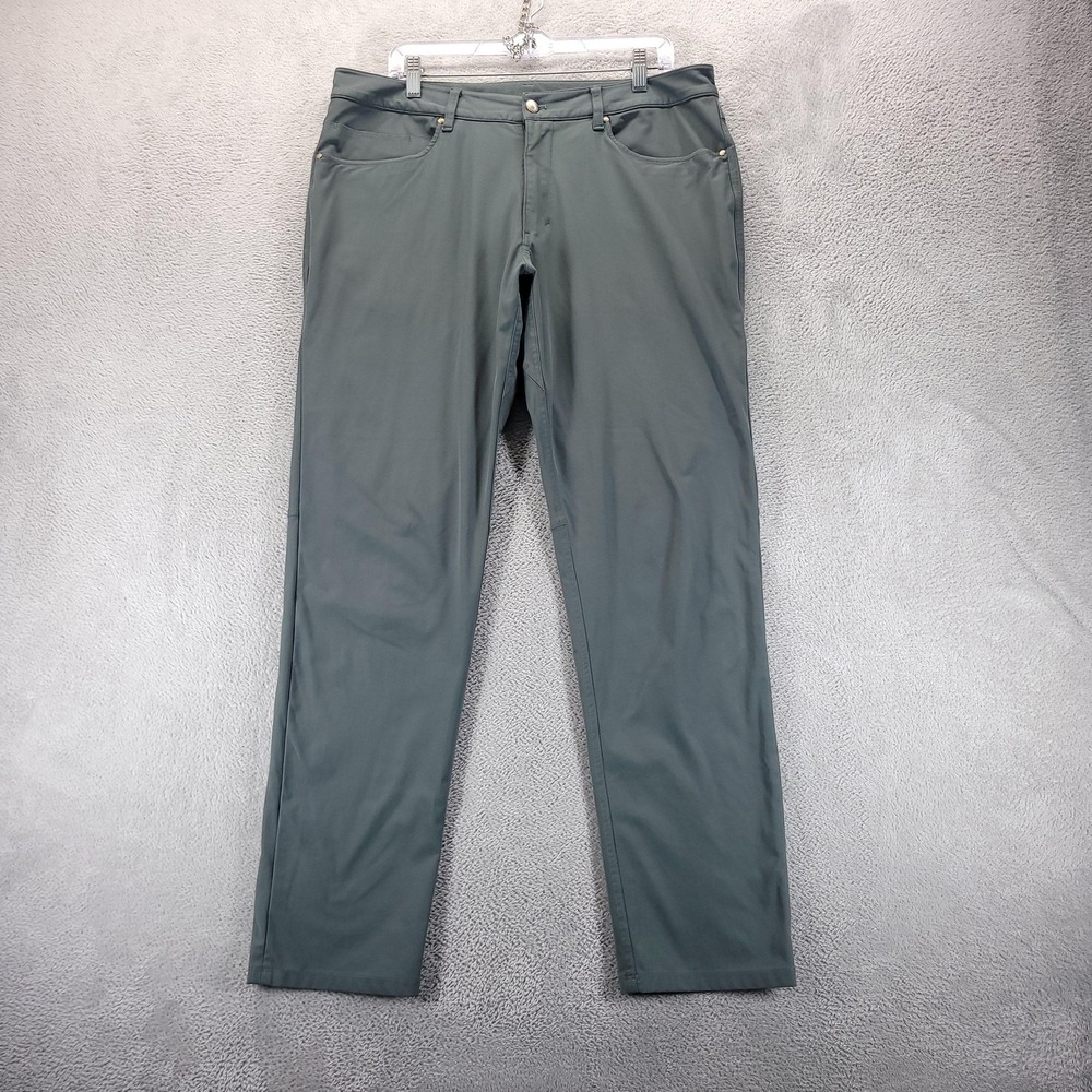 Lululemon Pants Mens 36x32 Green ABC Slim Tech Chino Stretch Office Work